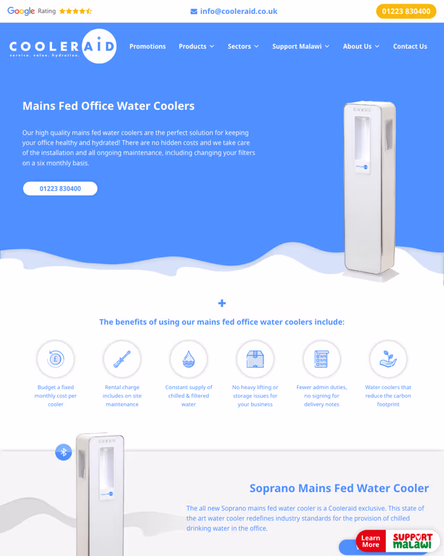 Cooleraid supporting interface screen from the case study