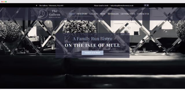 The Galleon project detail screen from the case study