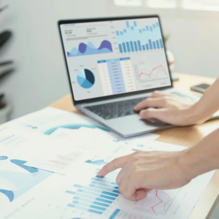 A campaign reporting dashboard with charts and performance data.
