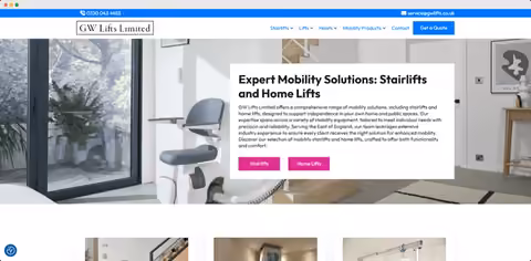 GW Lifts Ltd website project preview