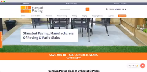 Stansted Paving website project preview