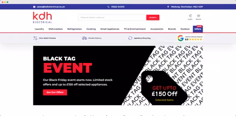 KDH Electrical website project preview