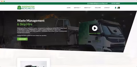 Widdington Recycling website project preview