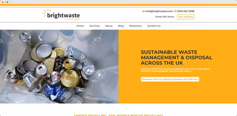 Brightwaste website project preview