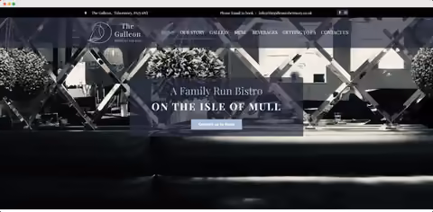 The Galleon website project preview