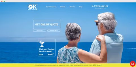 Ok To Travel website project preview