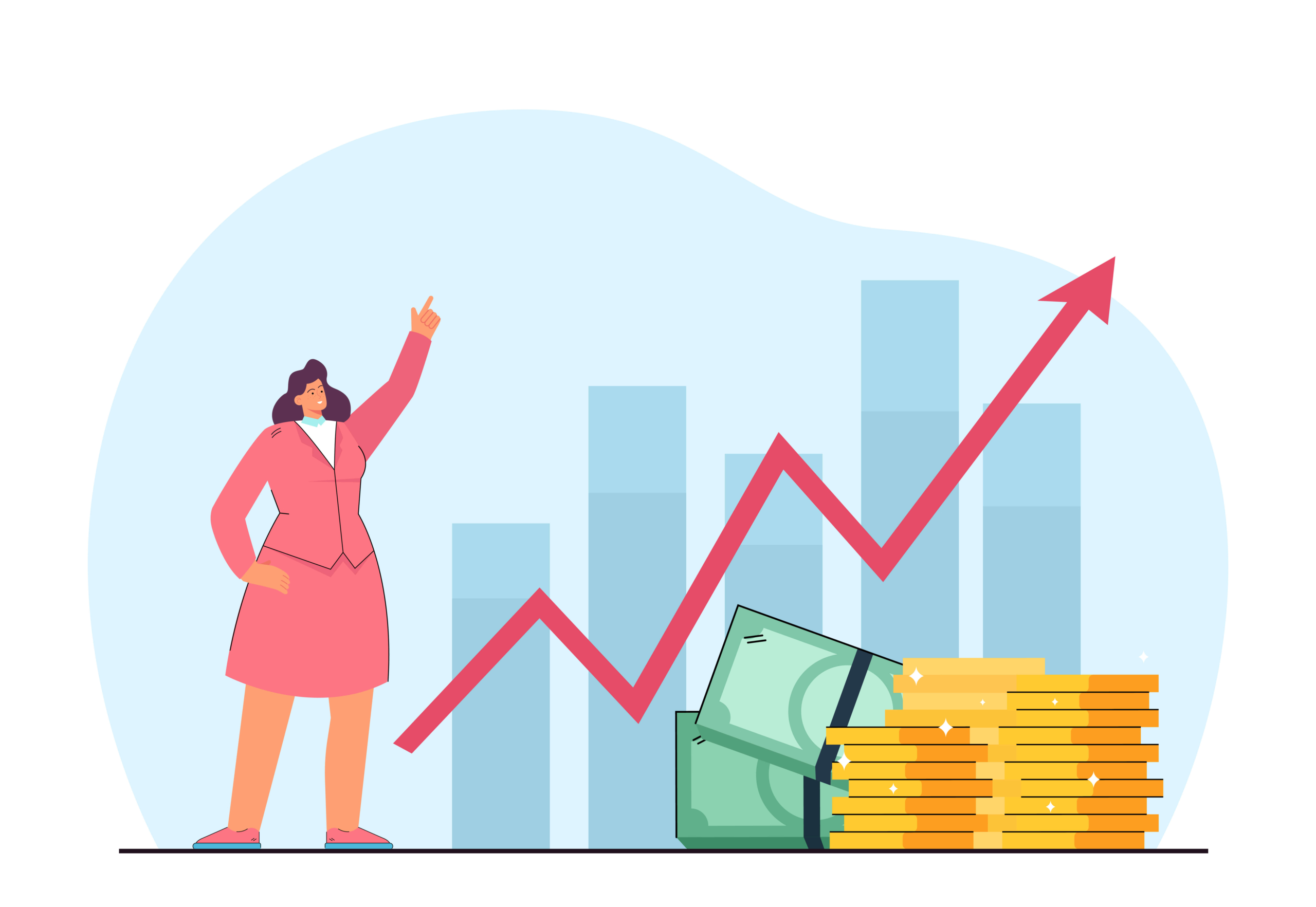 A business professional analyzing ROI and overall sales performance on a computer screen for data-driven decision-making and business growth.